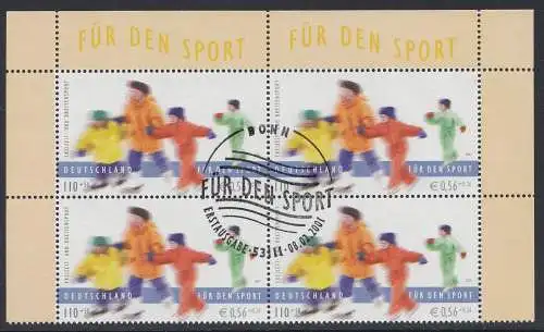 D,Bund Mi.Nr. 2167 Freizeit- und Breitensport (110+50Pf/0,56+0,26€)