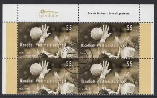 D,Bund Mi.Nr. 2578 Sporthilfe, Handball WM in Deutschland (55+25)