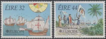 Irland Mi.Nr. 792-93 Europa 92, 500.J.tag Entdeckung Amerikas (2 Werte)