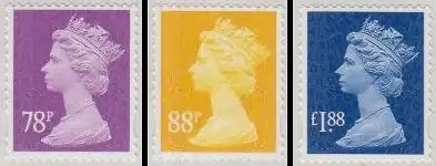 Großbritannien Mi.Nr. 3436-38 Freim. Königin Elisabeth II, skl (3 Werte)