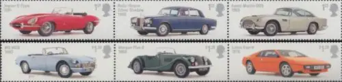Großbritannien Mi.Nr. Zdr.3503-08 Automobile (2 Dreierstreifen)