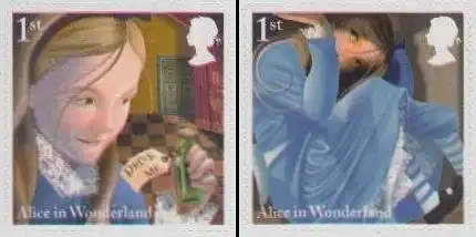 Großbritannien Mi.Nr. 3679-80 Alice im Wunderland, skl (2 Werte)