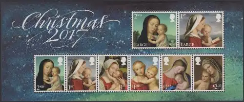 Großbritannien MiNr. Block 110 Weihnachten, Gemälde Madonna mit Kind