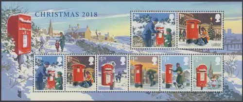 Großbritannien MiNr. Block 118 Weihnachten, Weihnachtspost, Briefkaesten