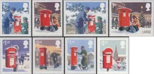 Großbritannien MiNr. 4303-10 IC Weihnachten, Weihnachtspost, Briefkaesten, skl (8 Werte)