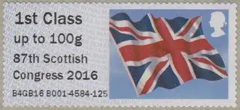 Großbritannien ATM MiNr. 39 Flagge, 87th Scottish Congress 2016, skl (1st)