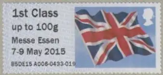 Großbritannien ATM Mi.Nr. 39 Flagge, Messe Essen 2015, skl (1st)