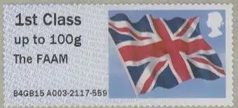 Großbritannien ATM Mi.Nr. 39 Flagge, The FAAM, skl (1st)