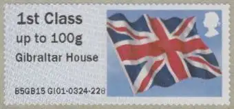 Großbritannien ATM Mi.Nr. 39 Flagge, Gibraltar House, skl (1st)