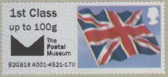 Großbritannien ATM Mi.Nr. 39 Flagge, The Postal Museum, skl (1st)