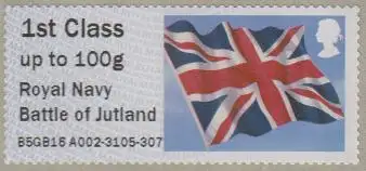 Großbritannien ATM MiNr. 39 Flagge, Royal Navy Battle of Jutland, skl (1st)