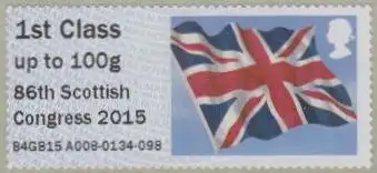 Großbritannien ATM Mi.Nr. 39 Flagge, 86th Scottish Congress 2015, skl (1st)