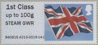 Großbritannien ATM Mi.Nr. 39 Flagge, STEAM GWR, skl (1st)