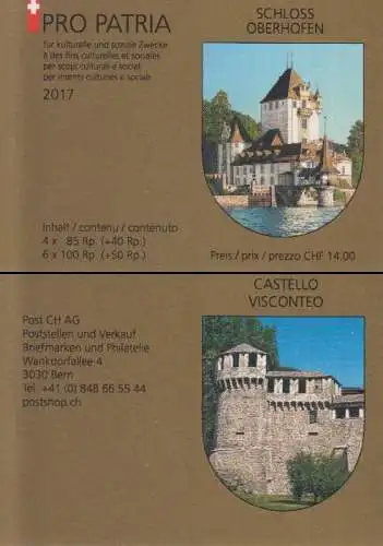 Schweiz MiNr. MH 0-188 Pro Patria Castello Visconteo, Schloss Oberhofen