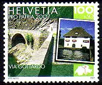 Schweiz Mi.Nr. 2009 Pro Patria, Via Gottardo, Alte Sust (100+50)