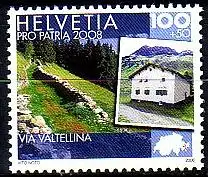 Schweiz Mi.Nr. 2063 Pro Patria, Via Valtellina (100+50)