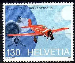 Schweiz Mi.Nr. 2091 50 J. Verkehrshaus der Schweiz, Flugzeug Lockheed (130)