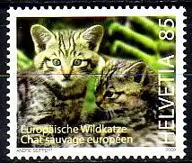 Schweiz Mi.Nr. 2102 Europ. Wildkatze, skl. (85)