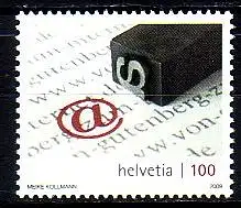 Schweiz Mi.Nr. 2106 Von Gutenberg zum Internet, Bleiletter (100)