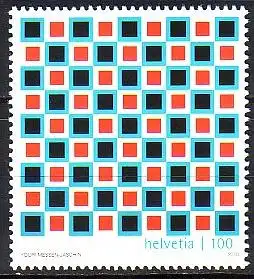 Schweiz Mi.Nr. 2165 Optische Kunst, Blue Red Black (100)