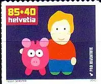 Schweiz Mi.Nr. 2179 Pro Juventute, Kind, Sparschwein, skl. (85+40)