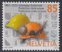 Schweiz Mi.Nr. 2285 50J. Zivilschutz, Helme, Wappen (85)