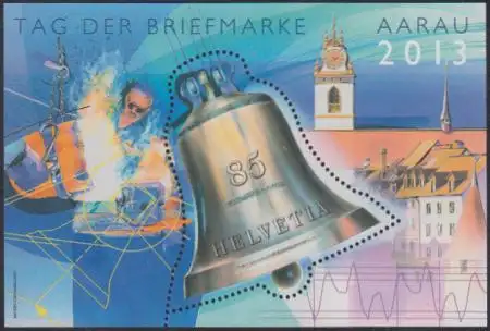 Schweiz Mi.Nr. Block 55 Tag der Briefmarke, Glocke der Gießerei Rüetschi, Aarau 