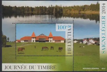 Schweiz Mi.Nr. Block 58 Tag der Briefmarke, Reiterhof Saignelégier