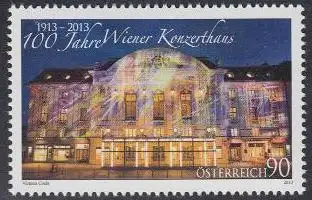 Österreich Mi.Nr. 3072 100J. Wiener Konzerthaus (90)