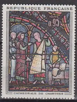 Frankreich MiNr. 1453 Glasfenster Die Pelzhändler i.d.Kathedrale Chartres (0,95)