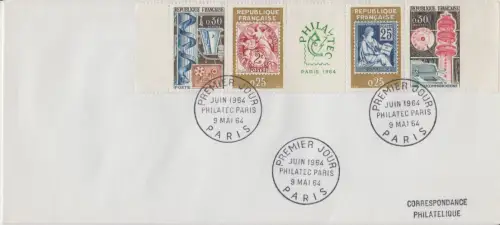 Frankreich MiNr. Zdr.1467-70 Ausstellung Philatec Paris (Fünferstreifen)