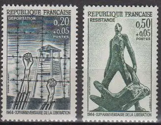 Frankreich MiNr. 1463-64 Jahrestag der Befreiung (2 Werte)