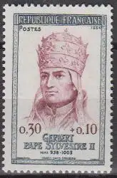 Frankreich MiNr. 1479 Papst Silvester II (0,30+0,10)