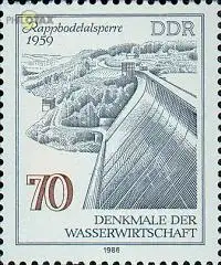 D,DDR Mi.Nr. 2996 Denkmale, Rappbodetalsperre, 1959 (70)