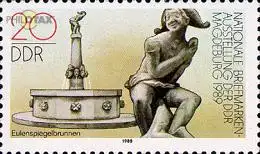 D,DDR Mi.Nr. 3265 Nat. Briefmarkenausstellung, Eulenspiegelbrunnen (20)