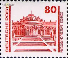 D,DDR Mi.Nr. 3349 Freim., Bauwerke, Schloß Sanssouci, Potsdam (80)