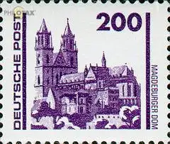 D,DDR Mi.Nr. 3351 Freim., Bauwerke, Dom, Magdeburg (200)