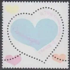 Frankreich MiNr. 6359 Grußmarke Valentinstag, Herz v.André Courrèges (0,70)