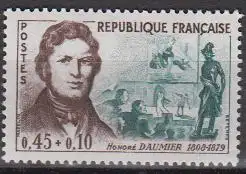 Frankreich MiNr. 1353 Rotes Kreuz, Honoré Daumier; Karikaturist (0,45+0,10)