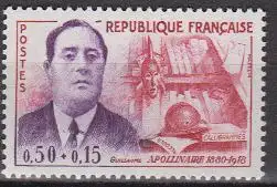 Frankreich MiNr. 1354 Rotes Kreuz, Guillaume Apollinaire, Schriftsteller (0,50+0,15)