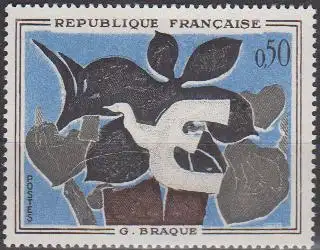 Frankreich MiNr. 1372 Gemälde Der Bote von Georges Braque (0,50,)