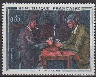 Frankreich MiNr. 1374 Gemälde Der Kartenspieler von Paul Cézanne (0,85)