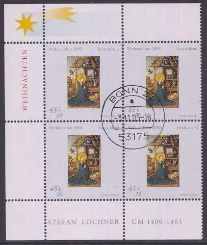 D,Bund Mi.Nr. 2492 Weihnachten 2005, Gemälde von Lochner, Anbetung (45+20)