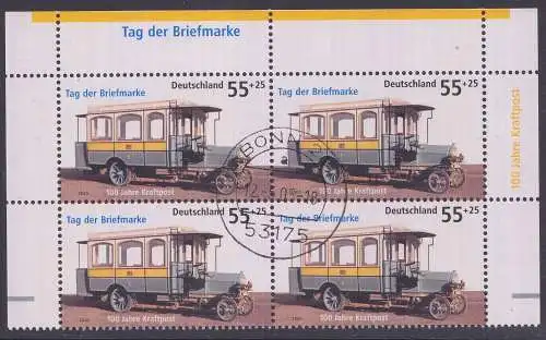 D,Bund Mi.Nr. 2456 Tag der Briefmarke, Kraftpostomnibus 1905 (55+25)