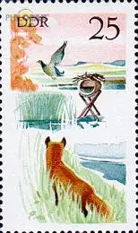 D,DDR Mi.Nr. 2273 Jagdwesen, Stockente + Fuchs (25)