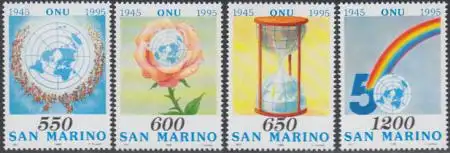 San Marino Mi.Nr. 1603-06 50Jahre UNO (4 Werte)