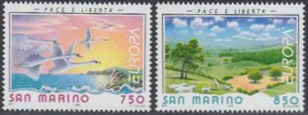 San Marino Mi.Nr. 1607-08 Europa 95, Frieden und Freiheit (2 Werte)