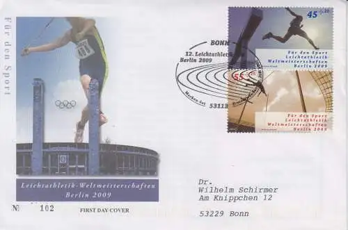 D,Bund Mi.Nr. S 57 Sporthilfe, Leichtathletik-WM Berlin (2727+2729)