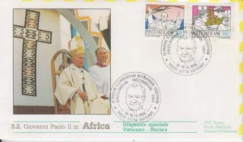 Vatikan Mi.Nr. 856+859 Die Weltreisen von Papst Johannes Paul II 