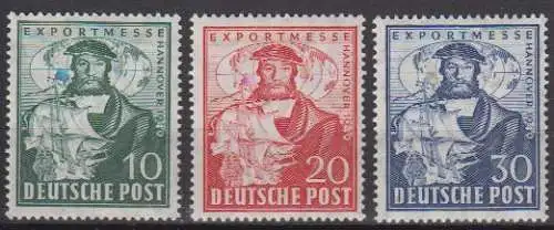 D, Bizone, Mi.Nr. 103-05 Exportmesse Hannover 1949 (3 Werte)